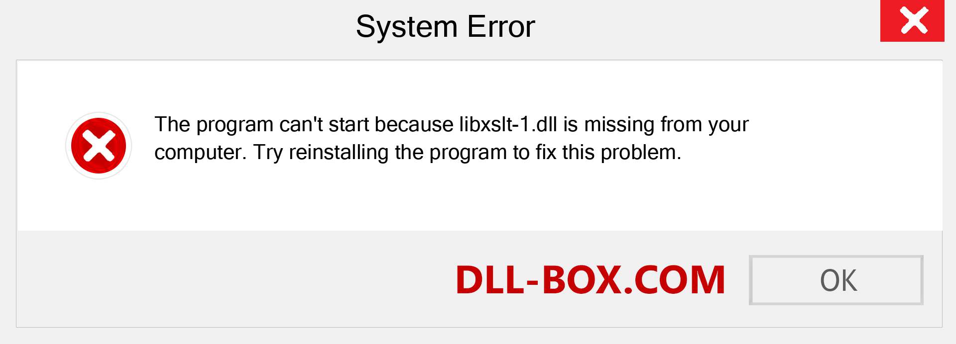  libxslt-1.dll file is missing?. Download for Windows 7, 8, 10 - Fix  libxslt-1 dll Missing Error on Windows, photos, images